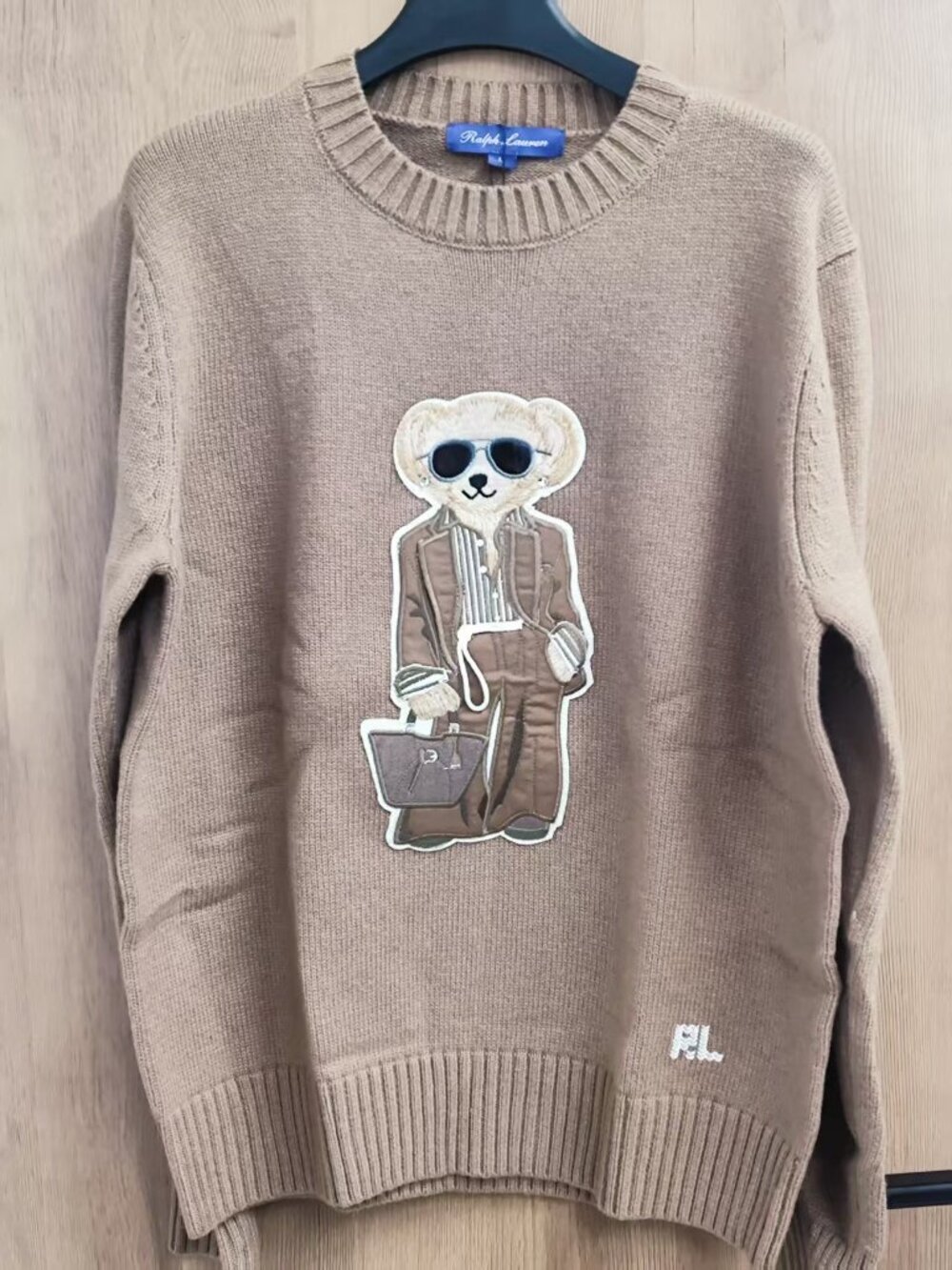 Polo Ralph Lauren Camel Polo Bear Crewneck Sweater